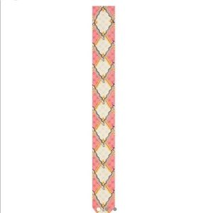 Gucci Women Pink Silk Neck Bow Snake Rhombus Print